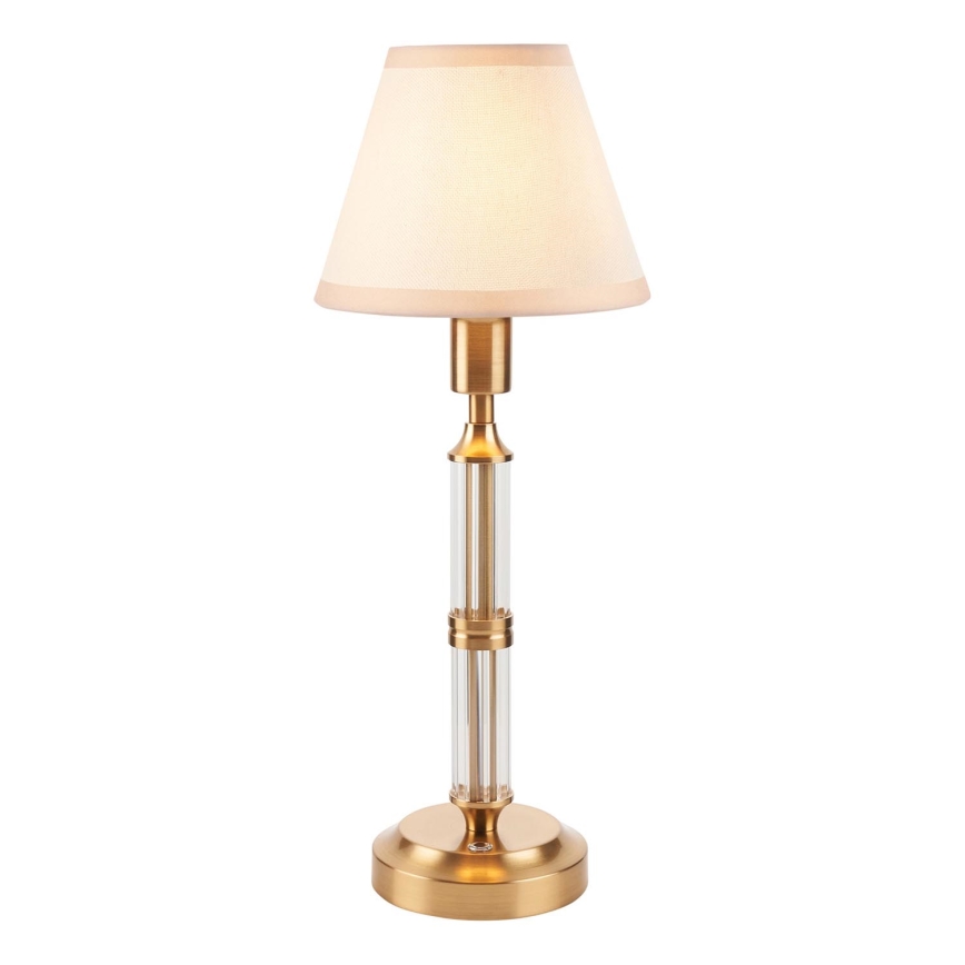 Endon 114849 - LED Bordlampe dæmpbar og genopladelig MORTON LED/1,5W/5V 3600 mAh messing/beige