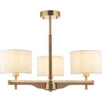 Endon 116993 - Stangpendel HEATHCLIFF 3xE14/7W/230V messing/ask