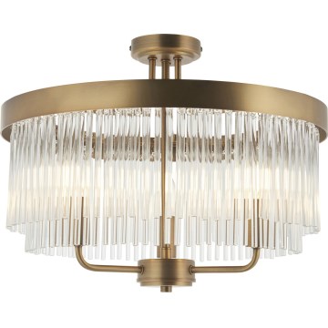 Endon 119109 - Overflademonteret lysekrone CLERMONT 3xE14/6W/230V messing