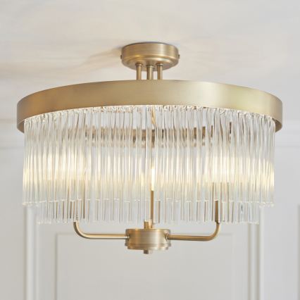 Endon 119109 - Overflademonteret lysekrone CLERMONT 3xE14/6W/230V messing