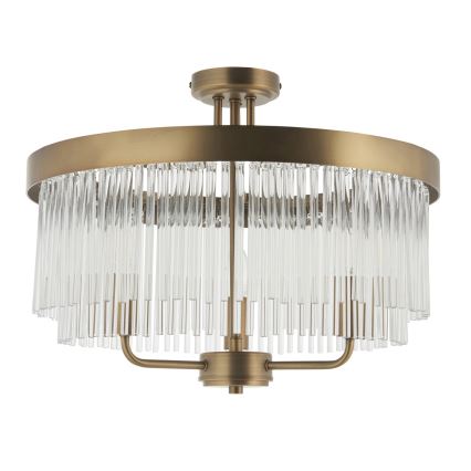 Endon 119109 - Overflademonteret lysekrone CLERMONT 3xE14/6W/230V messing