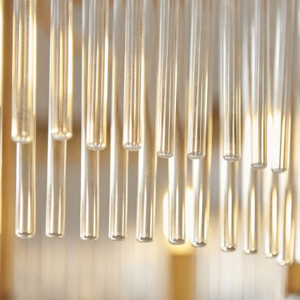 Endon 119110 - Kædeophængt lysekrone CLERMONT 5xE14/6W/230V messing