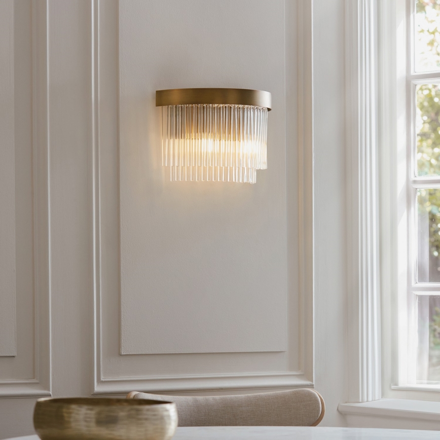 Endon 119125 - Væglampe CLERMONT 2xE14/6W/230V messing