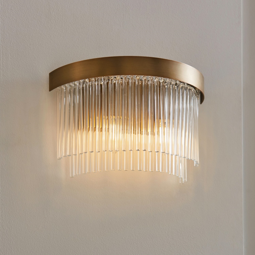 Endon 119125 - Væglampe CLERMONT 2xE14/6W/230V messing