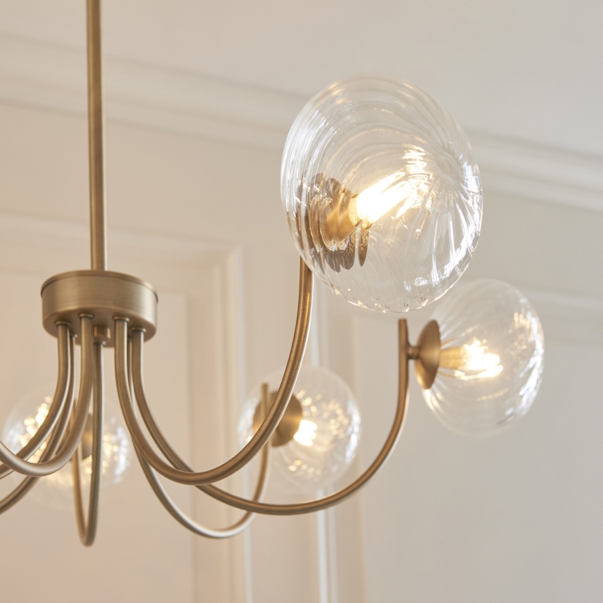 Endon 119224 - Pendel med wireophæng HAGUE 7xG9/5W/230V messing