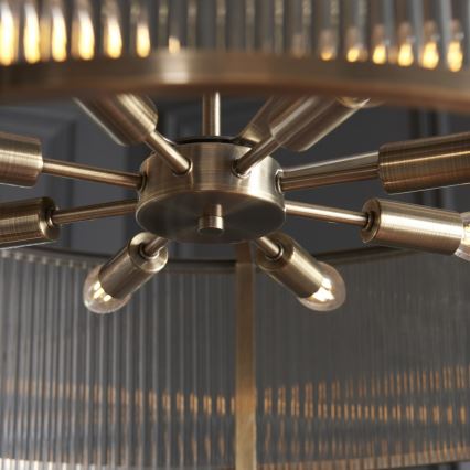 Endon 119455 - Kædeophængt lysekrone RIDGETON 8xE14/7W/230V mat krom