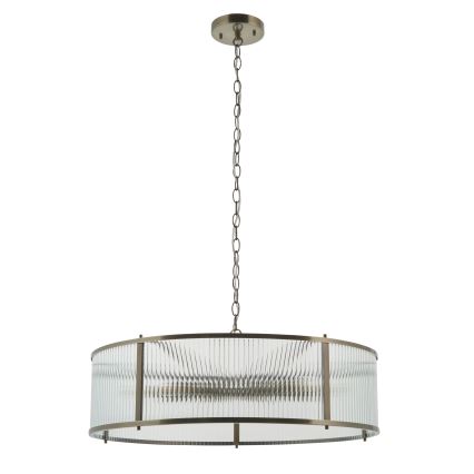 Endon 119455 - Lysekrone på kæde RIDGETON 8xE14/7W/230V messing