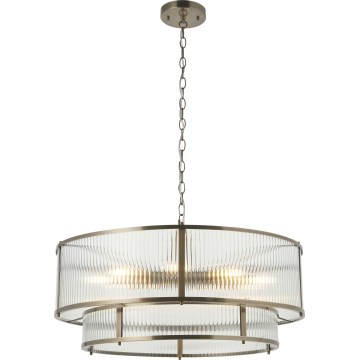 Endon 119456 - Kædeophængt lysekrone RIDGETON 8xE14/7W/230V mat krom