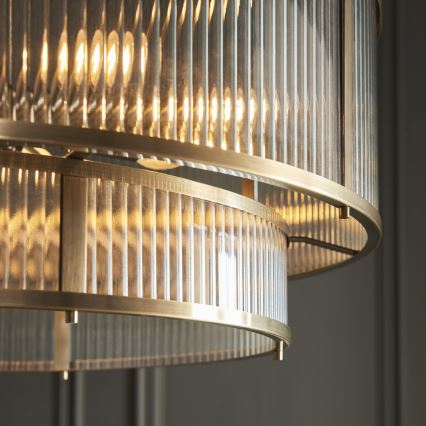 Endon 119456 - Kædeophængt lysekrone RIDGETON 8xE14/7W/230V mat krom