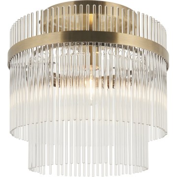 Endon 119492 - Loftmonteret lysekrone MARIETTA 1xE27/10W/230V messing/klar