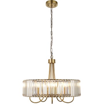 Endon 119610 - Kædeophængt lysekrone VISCONTI 5xE14/6W/230V messing