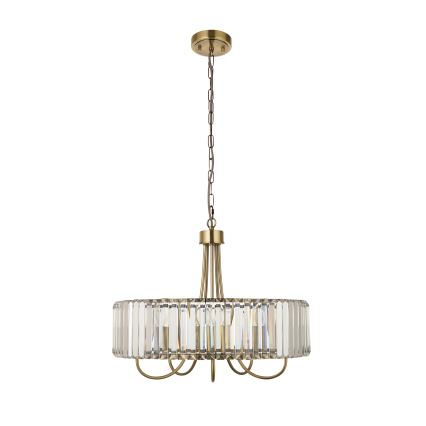 Endon 119610 - Kædeophængt lysekrone VISCONTI 5xE14/6W/230V messing