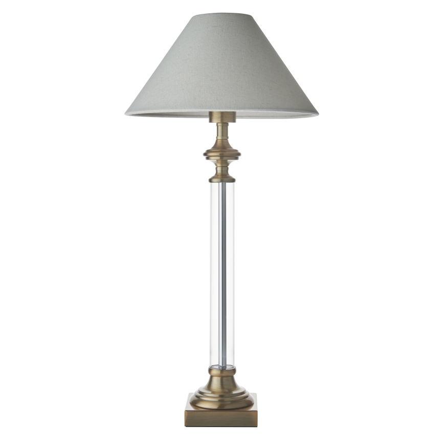 Endon 119972 - Bordlampe AVEBURY 1xE27/10W/230V messing/grå