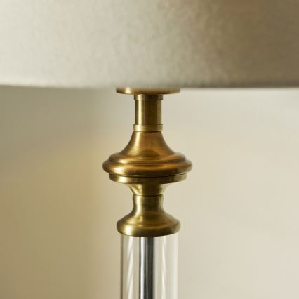 Endon 119972 - Bordlampe AVEBURY 1xE27/10W/230V messing/grå