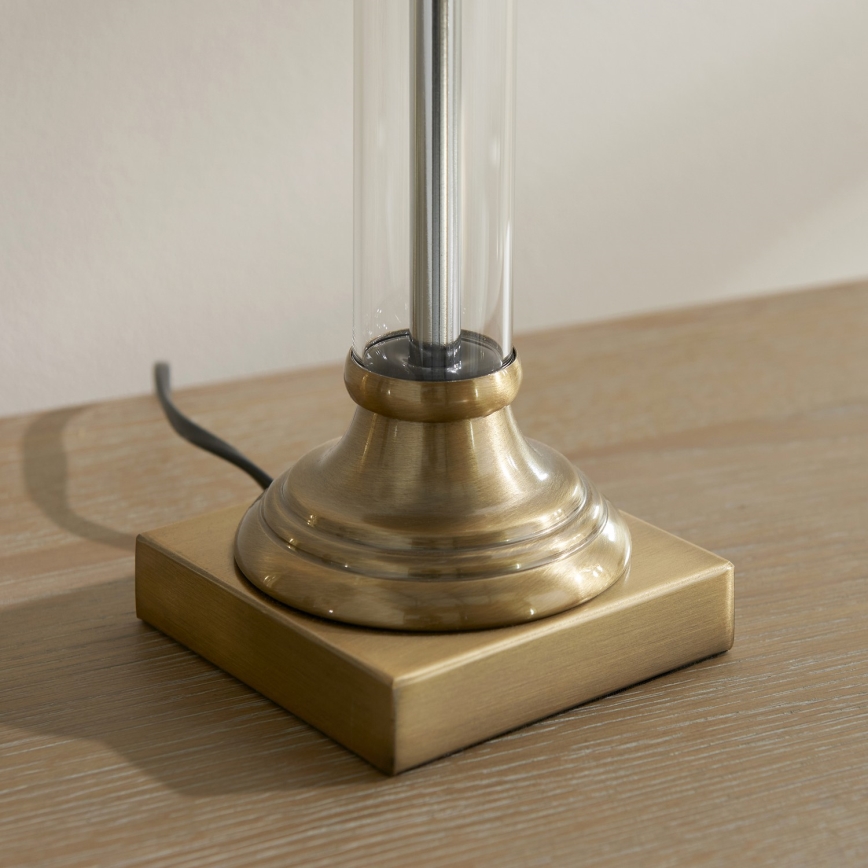Endon 119972 - Bordlampe AVEBURY 1xE27/10W/230V messing/grå