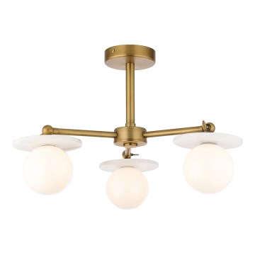 Endon 120036 - Lysekrone på stang CERCHIO 3xG9/5W/230V messing