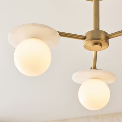 Endon 120036 - Lysekrone på stang CERCHIO 3xG9/5W/230V messing