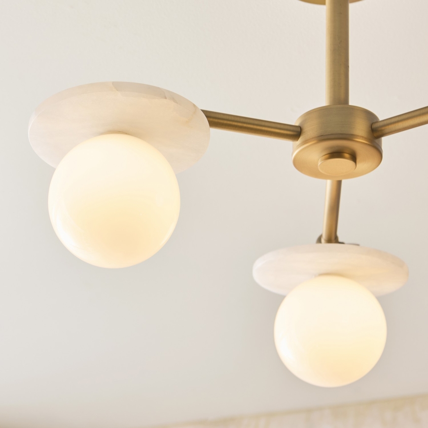 Endon 120036 - Lysekrone på stang CERCHIO 3xG9/5W/230V messing