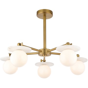 Endon 120037 - Stangpendel CERCHIO 5xG9/5W/230V messing