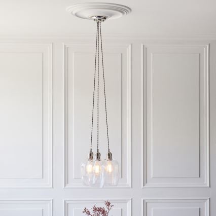 Endon 120644 - Pendellampe med wireophæng 3xE27/10W/230V blank krom