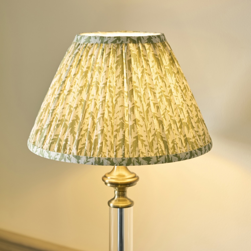 Endon 122515 - Bordlampe AVEBURY 1xE27/10W/230V messing/grøn