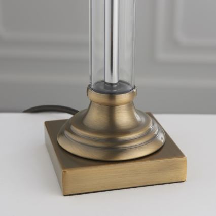 Endon 122515 - Bordlampe AVEBURY 1xE27/10W/230V messing/grøn