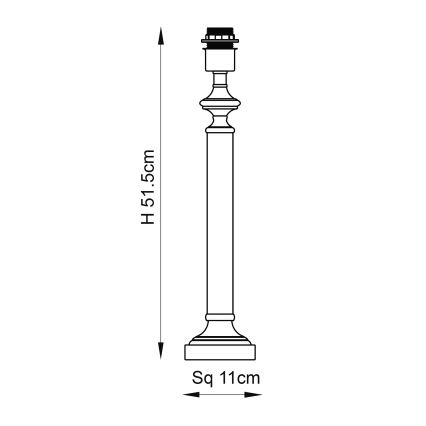 Endon 122515 - Bordlampe AVEBURY 1xE27/10W/230V messing/grøn