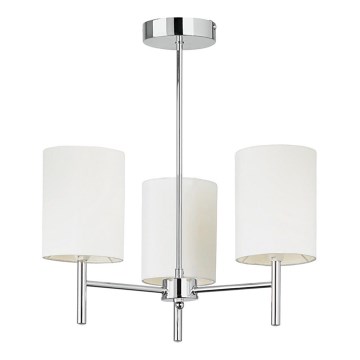 Endon 56642 - Pendellampe BRIO 3xE14/40W/230V skinnende krom/hvid