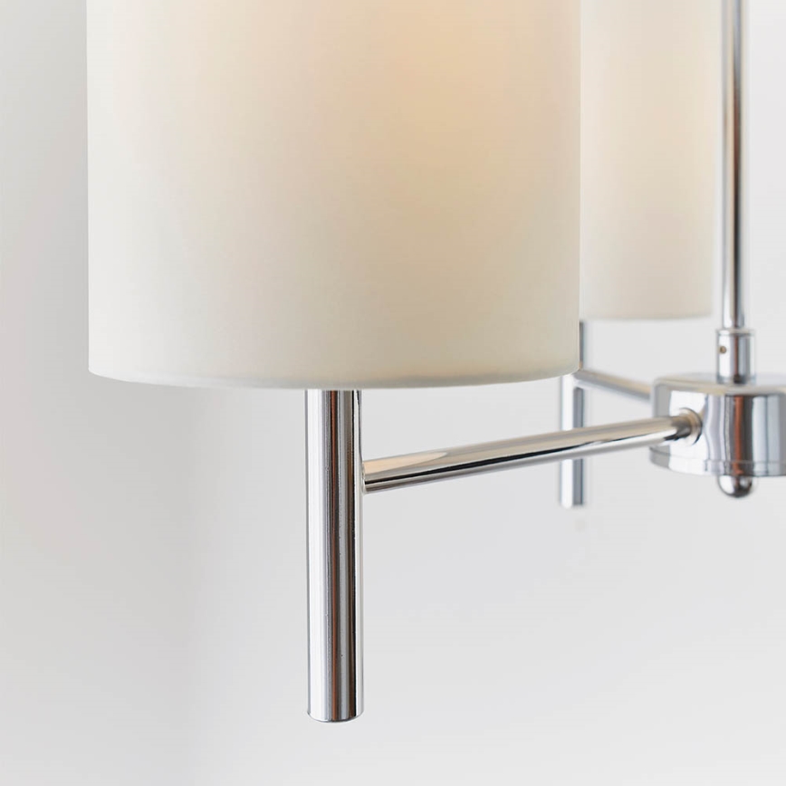 Endon 56642 - Pendellampe BRIO 3xE14/40W/230V skinnende krom/hvid