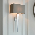 Endon 56706 - Væglampe MORETO 1xE14/7W/230V blank krom/grå