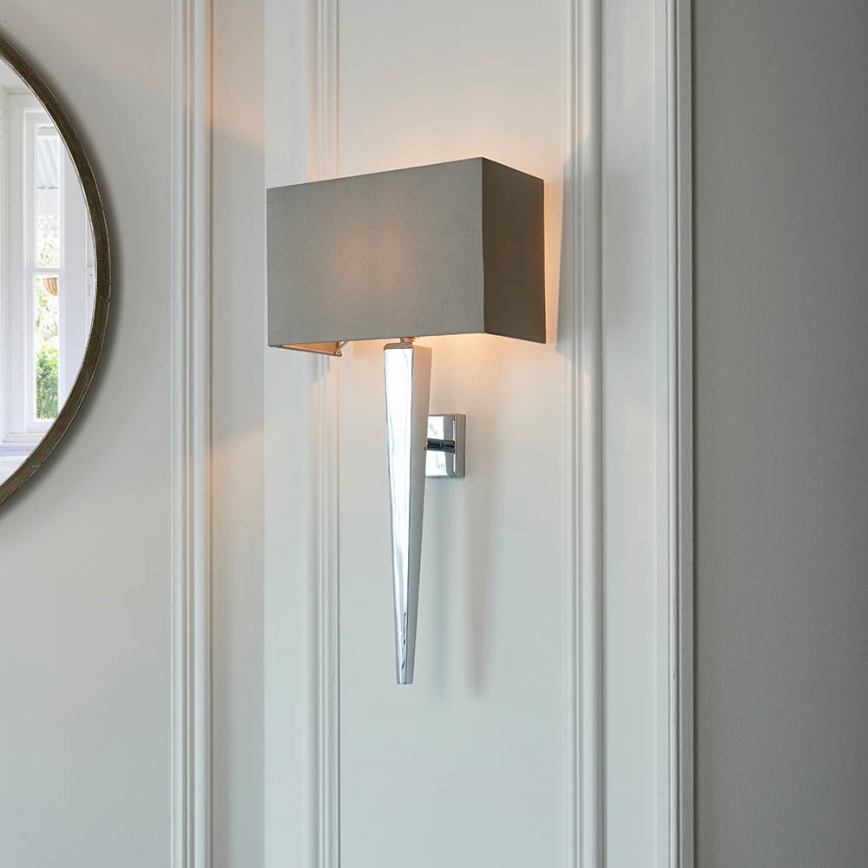 Endon 56706 - Væglampe MORETO 1xE14/7W/230V blank krom/grå