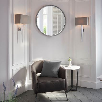 Endon 56706 - Væglampe MORETO 1xE14/7W/230V blank krom/grå