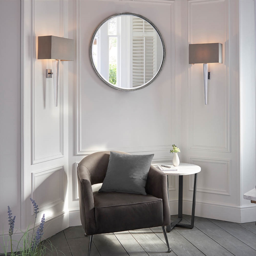 Endon 56706 - Væglampe MORETO 1xE14/7W/230V blank krom/grå