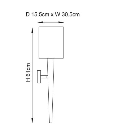 Endon 56706 - Væglampe MORETO 1xE14/7W/230V blank krom/grå