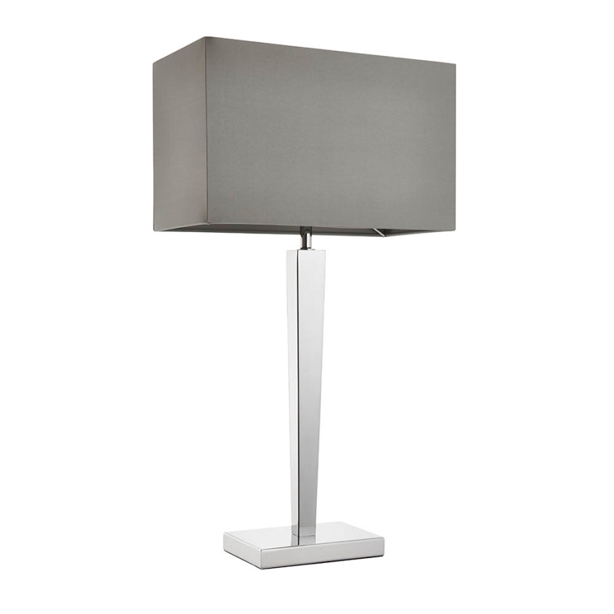 Endon 56707 - Bordlampe MORETO 1xE27/60W/230V skinnende krom/grå