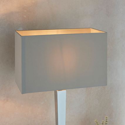 Endon 56707 - Bordlampe MORETO 1xE27/60W/230V skinnende krom/grå