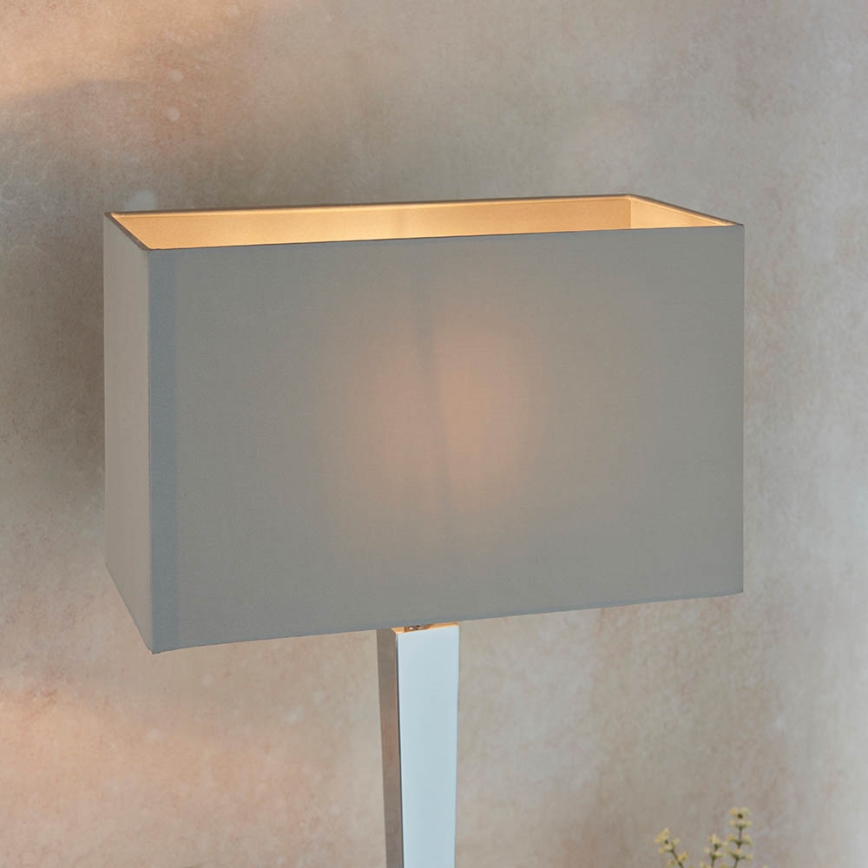 Endon 56707 - Bordlampe MORETO 1xE27/60W/230V skinnende krom/grå