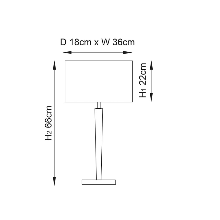 Endon 56707 - Bordlampe MORETO 1xE27/60W/230V skinnende krom/grå