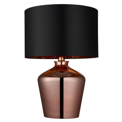 Endon 61149 - Bordlampe WALDORF 1xE27/10W/230V kobber/sort