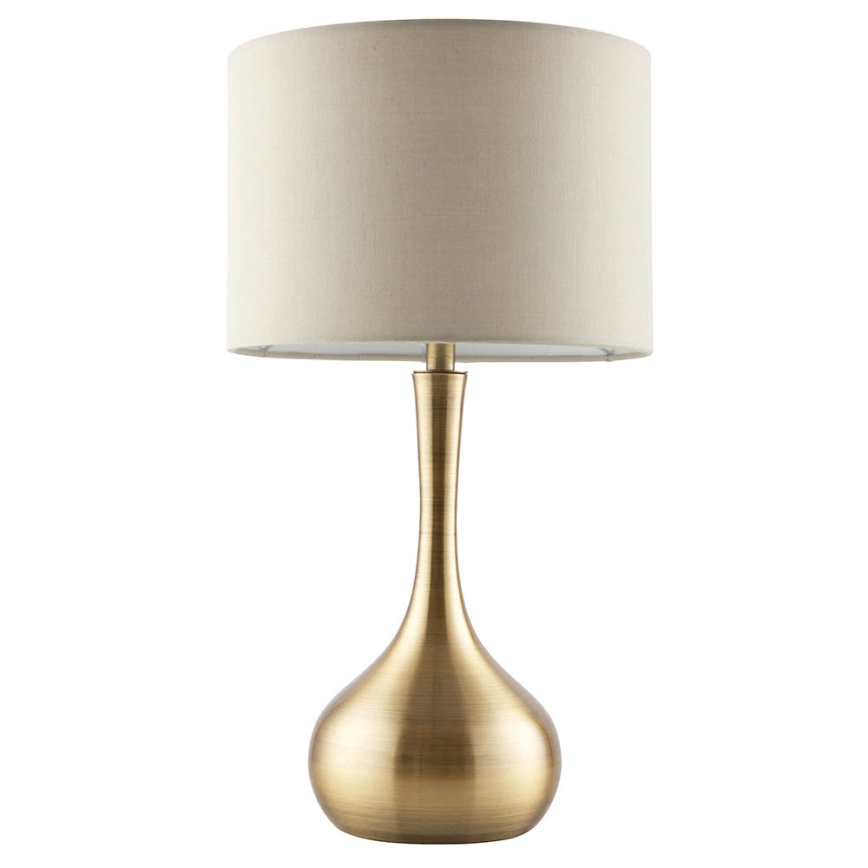 Endon 61191 - Dæmpbar bordlampe PICCADILLY 1xE14/40W/230V messing/beige