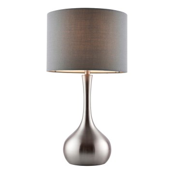 Endon 61192 - Bordlampe dæmpbar PICCADILLY 1xE14/40W/230V mat krom/grå