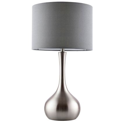 Endon 61192 - Bordlampe dæmpbar PICCADILLY 1xE14/40W/230V mat krom/grå