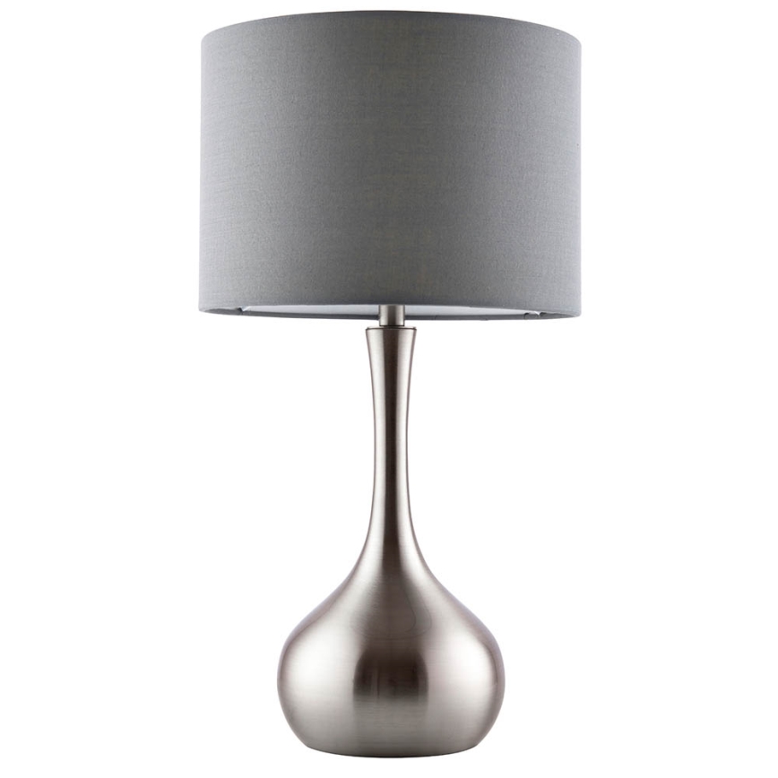 Endon 61192 - Bordlampe dæmpbar PICCADILLY 1xE14/40W/230V mat krom/grå