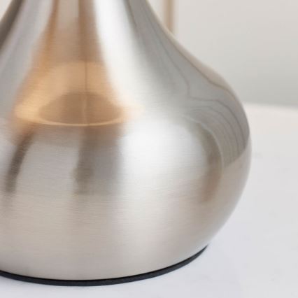 Endon 61192 - Bordlampe dæmpbar PICCADILLY 1xE14/40W/230V mat krom/grå