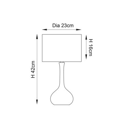 Endon 61192 - Bordlampe dæmpbar PICCADILLY 1xE14/40W/230V mat krom/grå