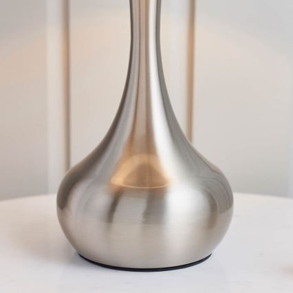 Endon 61192 - Dæmpbar bordlampe PICCADILLY 1xE14/40W/230V mat krom/grå