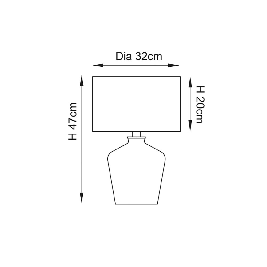 Endon 61198 - Bordlampe WALDORF 1xE27/10W/230V skinnende krom/hvid