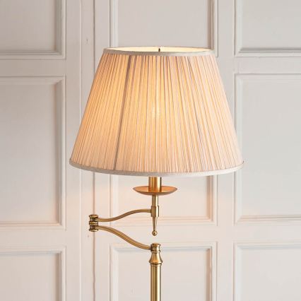 Endon 63621 - Gulvlampe STANFORD 1xE27/60W/230V messing/beige