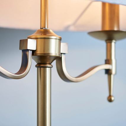 Endon 63648 - Bordlampe STANFORD 2xE14/40W/230V messing/beige