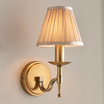 Endon 63653 - Væglampe STANFORD 1xE14/40W/230V messing/beige